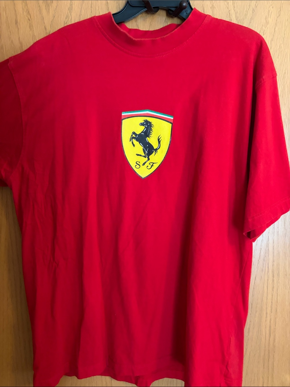 Official Ferrari Red T‑Shirt with Yellow Shield Logo